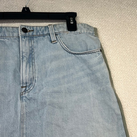 FRAME Denim Mini Skirt Womens Blue‎ Green Frayed Hem Utility Pockets - Picture 5 of 14